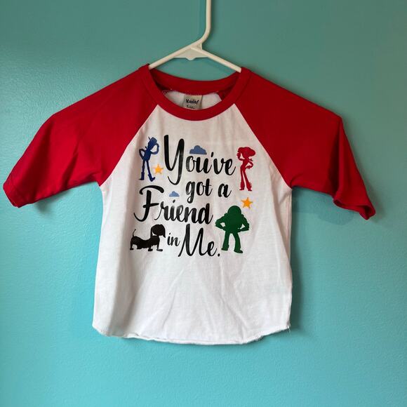 TOY STORY Kids Pajamas 3T Disney Pixar 2 piece set red white and multi color - Picture 2 of 5